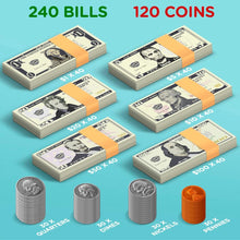 Learn & Climb - Realistic Play Money Set for Kids | Pretend Dollar Bills & Coins to Learn Cash Counting | Children’s Credit & Debit Cards Plus Realistic Checkbook | Teach Real Skills While Playing!