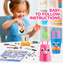 Arts and Crafts Kit for Kids Ages 3, 4, 5, 6 – Create 8 Cute Animal Projects – Gift Set for Girls & Boys