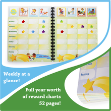 Learn & Climb Reward Chart Book™ | Kids Weekly Responsibility & Behavior Tracking Book with Stickers