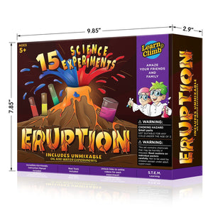 Learn & Climb Erupting Volcano Science Kit for Kids- 15 Experiments!