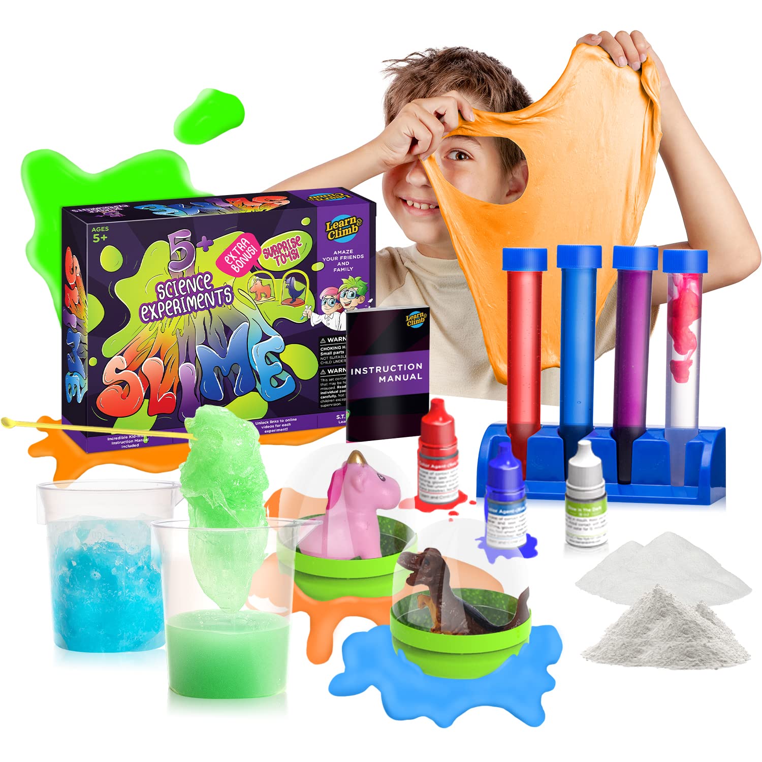 Make Your own Slime lab Kit. 5+ Science Experiments. Great Gifts