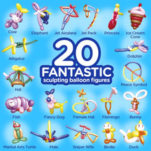 Balloon Animal Kit, Complete Twisting &amp; Modeling balloon Kit with 100 Balloons for balloon animals, Balloon Pump, and DVD &amp; More. Great Gift for Boys, Girls &amp; Teens
