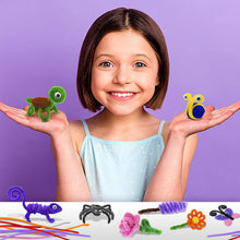 Arts and Crafts Kit for Kids Ages 4-8 - Create 21 Animal and Flower Figures, Gift Set for Boys/Girls