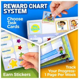 Learn & Climb Reward Chart Book™ - Reward & Behavior Journal for Kids - Weekly Chart