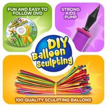 Balloon Animal Kit, Complete Twisting &amp; Modeling balloon Kit with 100 Balloons for balloon animals, Balloon Pump, and DVD &amp; More. Great Gift for Boys, Girls &amp; Teens