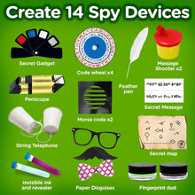 Kids Spy Kit, Explore 15 Secret Missions & Create 14 Detective Gadgets - Birthday & Holiday Gift for 7, 8,9,10 Year-Old Boy