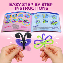Arts and Crafts Kit for Kids Ages 4-8 - Create 21 Animal and Flower Figures, Gift Set for Boys/Girls