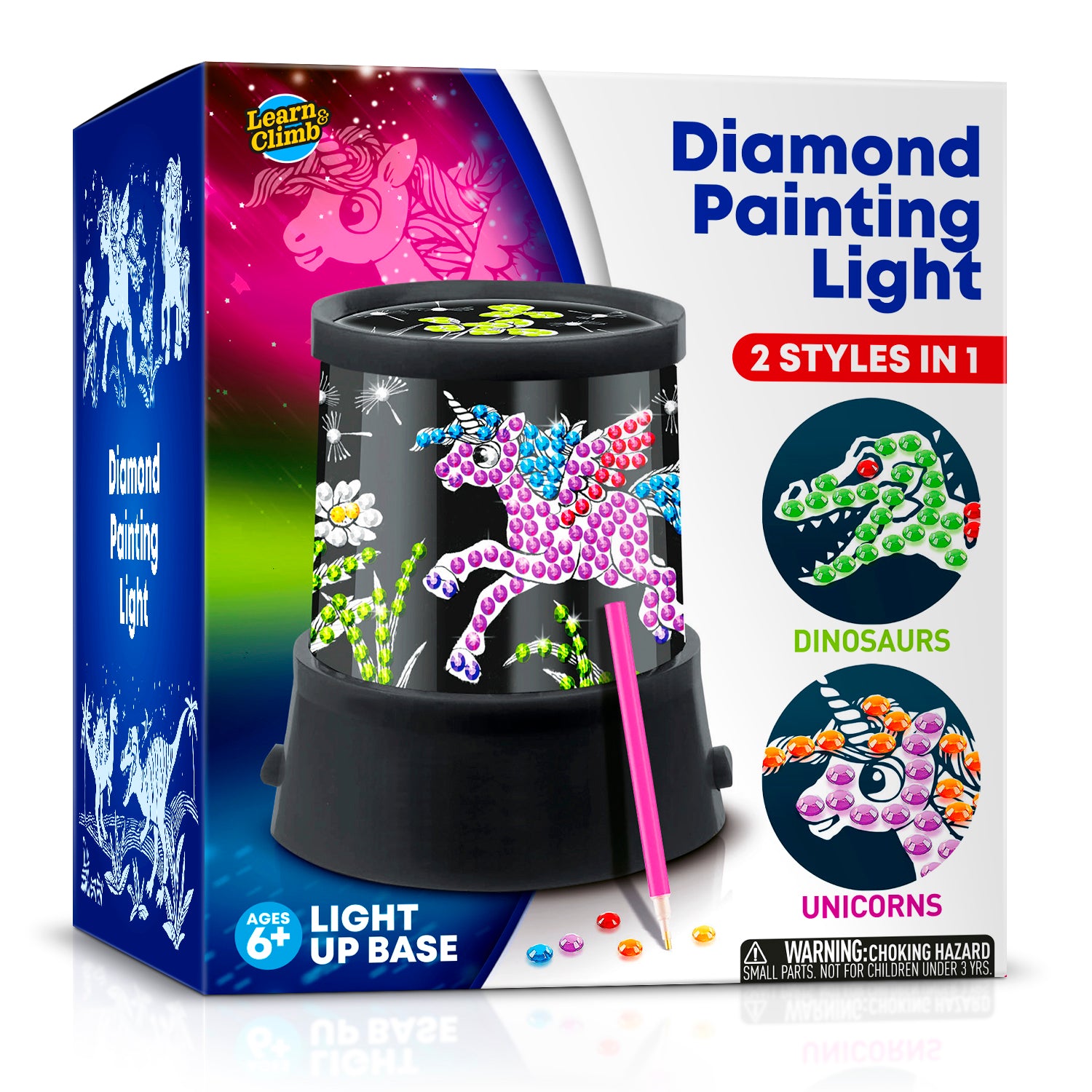 Learn & Climb Arts & Crafts Gem Art Kit for Girls Ages 8-12. Diamond  Painting Gift for Girls