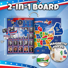Magnetic USA Map Puzzle & President Puzzle for Kids