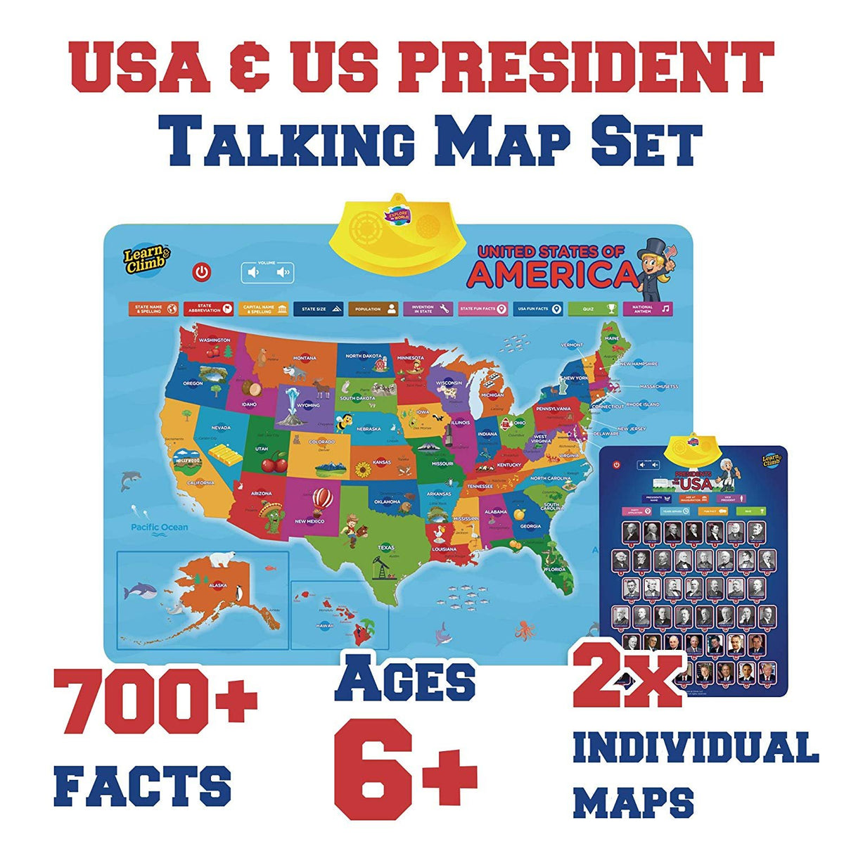 United States Interactive Talking Map for Kids Over 700 Facts – Learn ...