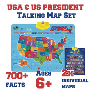 United States Interactive Talking Map for Kids Over 700 Facts