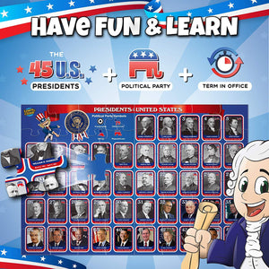 Magnetic USA Map Puzzle & President Puzzle for Kids