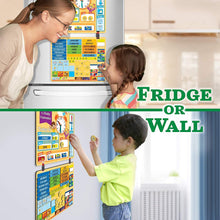 Kids Daily Calendar Magnetic, Hang on Wall or Fridge for Home or School.