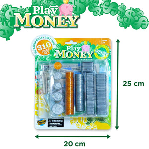 Kids Play Fake Money Set Bills & Coins