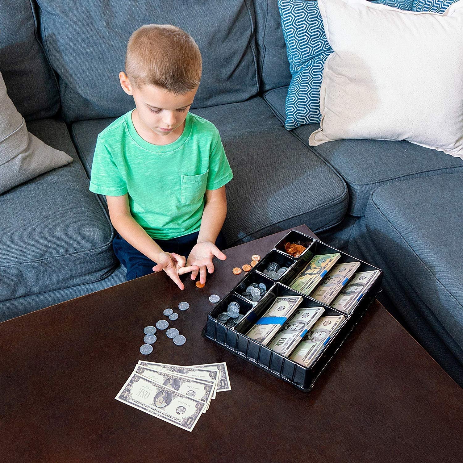 play money at dollar tree Learn & Climb - Realistic Play Money Set for Kids